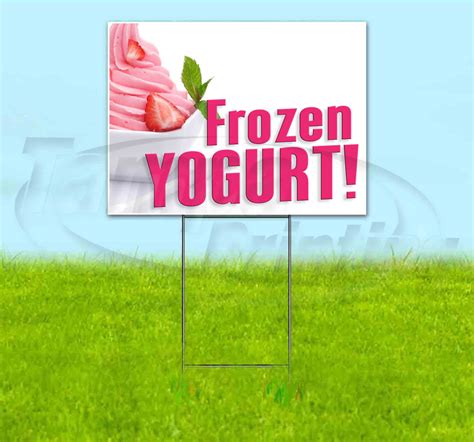 Frozen Yogurt (18" x 24") Yard Sign, Includes Metal Step Stake - Walmart.com