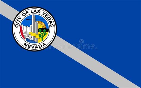 Flag of Las Vegas in Nevada, USA Stock Photo - Image of silver, crest ...