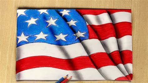 How To Draw An American Flag Easy Drawing Tutorial Fo - vrogue.co