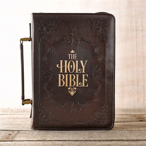 Bible Cover: The Holy Bible in Brown