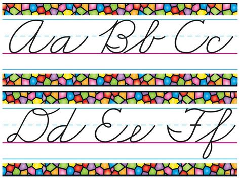 Cursive Writing Banner | Cursive alphabet, Alphabet line, Cursive alphabet chart