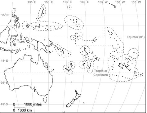 Oceania Blank Map