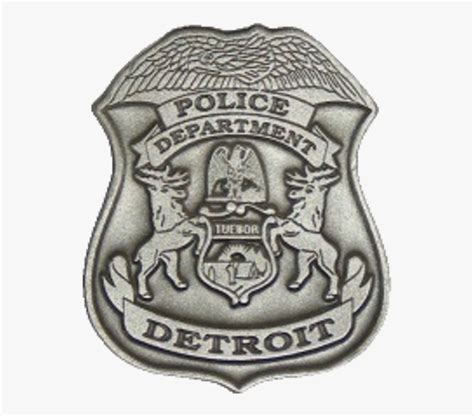 Photo Via Wikipedia - Detroit Police Officer Badge, HD Png Download ...