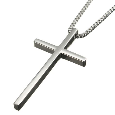 Stainless Steel Cross Pendant Silver Necklace Chain | Alex NLD