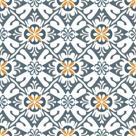 Premium AI Image | A seamless pattern with orange and yellow flowers.