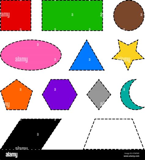 geometric shapes square, circle, oval, triangle, hexagon, rectangle ...