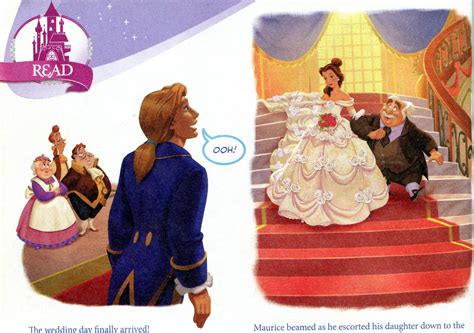 Belle and Prince Adam's (Beast) wedding. Also to show Maurice as dad in wedding in attire ...