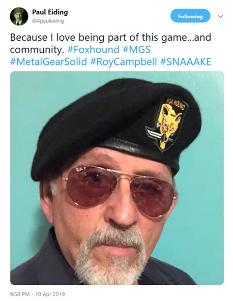 Paul Eiding as Roy Campbell : r/metalgearsolid