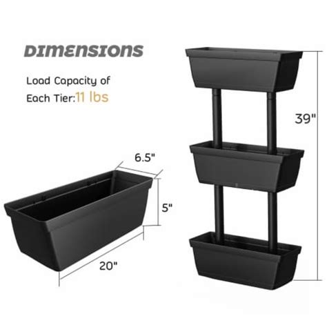 3-Tier Raised Garden Bed Vertical Freestanding Flower Pot Stand Planter ...