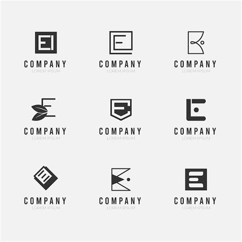 Free Vector | Flat design e logo collection