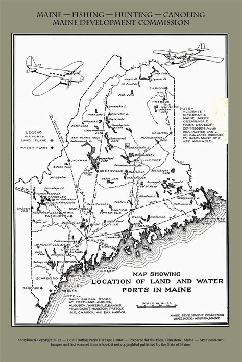 Limestone, Maine -- My Home Town: Maine for Fishing Hunting and Canoeing -- Pages Taken from a ...