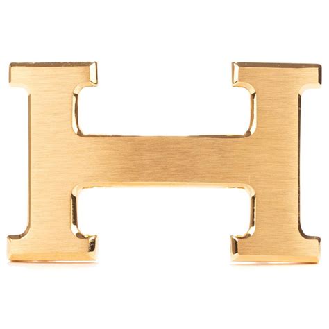 Hermès H belt buckle in brushed golden steel, new condition! ref.118380 ...