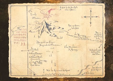 'The Lonely Mountain Map' Poster by Middle-Earth | Displate