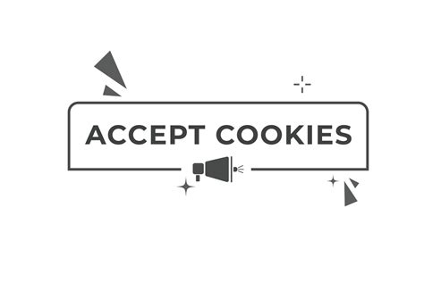 accept cookies Button. web template, Speech Bubble, Banner Label accept ...