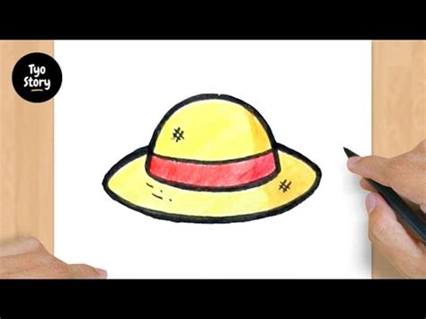 #171 How to Draw a Straw Hat (Luffy's Straw Hat) One Piece - Easy ...