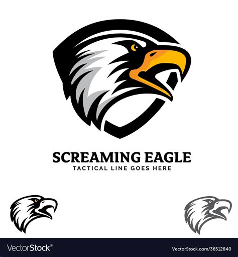 Screaming eagle insignia Royalty Free Vector Image