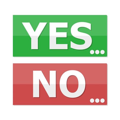 Premium Vector | Yes and no buttons in flat design