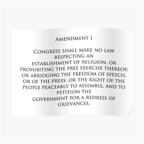 "First amendment " Poster by 3bubblez | Redbubble