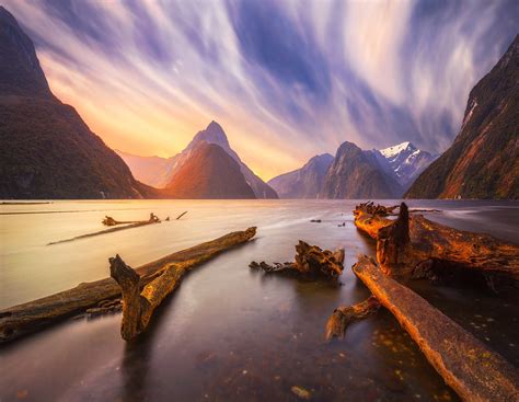 landscape, Nature, New Zealand, Dead trees, Mountains, Clouds, River Wallpapers HD / Desktop and ...