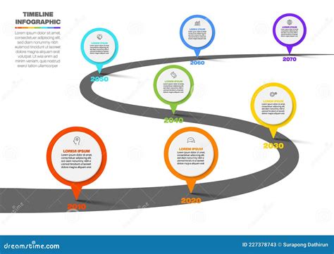 Business Road Map Timeline Infographic Icons Designed for Abstract ...