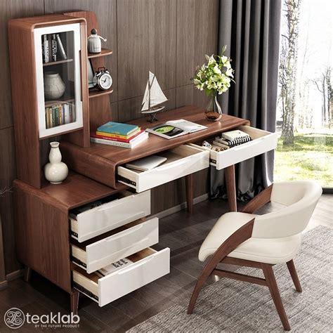 Buy Modern Teak Wood Design Study Table / Desk With Chair Online | TeakLab