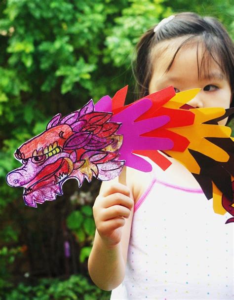 Chinese New Year Craft (Handprint dragon puppet) in 2020 | Chinese new ...