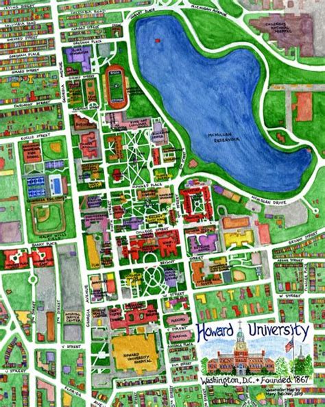 Map of Howard University Campus, 11"x14"