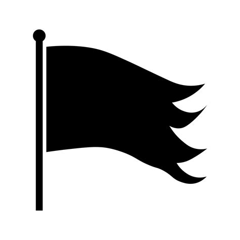 Flag black vector icon isolated on white background 36174826 Vector Art ...