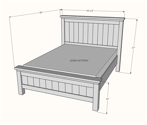 Farmhouse Bed - Queen Sized | Diy farmhouse bed, Farmhouse bed frame ...