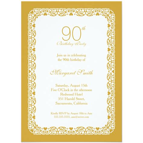 Printable 90Th Birthday Invitations