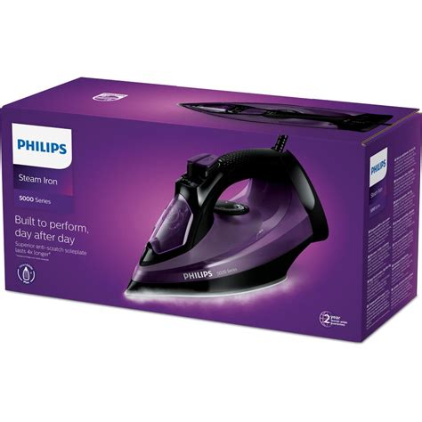 Philips 5000 Series Steam Iron (Dark Purple) - JB Hi-Fi