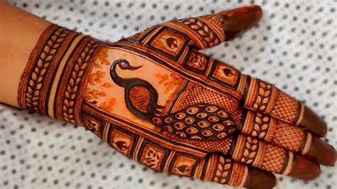 Traditional peacock mehndi design | Full palm mehndi design | Indian ...