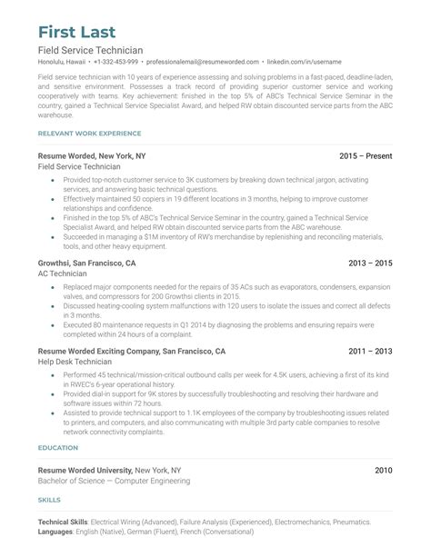 HVAC Installer Resume Examples for 2024 | Resume Worded