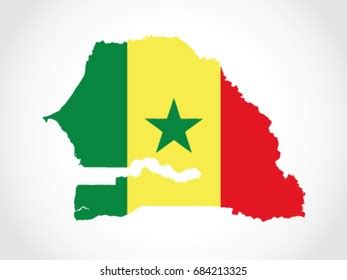 Senegal Map Flag Vector Editable Flags Stock Vector (Royalty Free ...