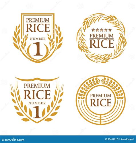 Orange Brown Paddy Rice Organic Natural Product Banner Logo Vector Design Stock Vector ...