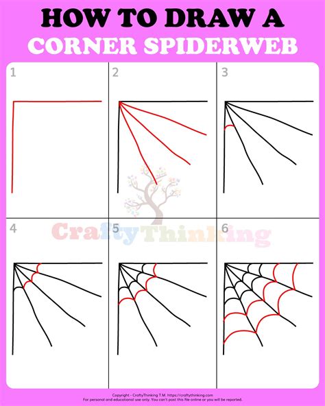 How To Draw A Spiderweb (Step by Step) - CraftyThinking