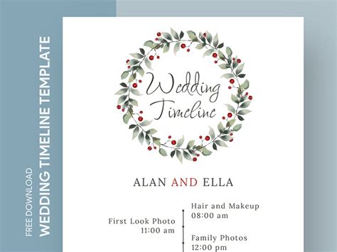 Winter Wedding Timeline Free Google Docs Template by Free Google Docs ...