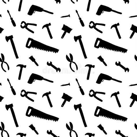 Seamless tools texture stock vector. Illustration of paintbrush - 112759129