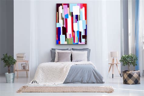 Unique Modern Art Print, Abstract Artwork Original Colorful, Colorful Canvas Wall Artwork ...