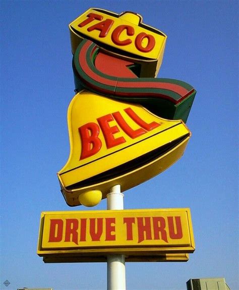 Original Taco Bell sign | Taco bell, Vegan fast food, Fast food taco bell