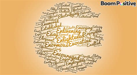 Positive adjectives that start with E "empowering words" – Boom Positive