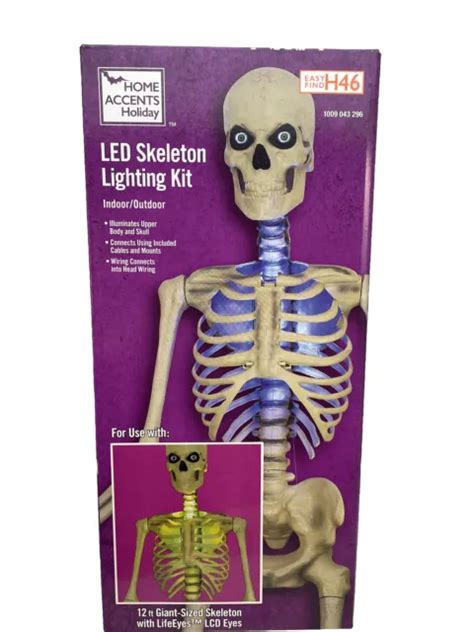 12 FT SKELETON LED Home Accents Holiday Lighting Kit Home Depot NEW Halloween $46.99 - PicClick