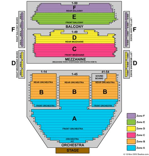 Seating Chart | Ahmanson Theatre | Los Angeles, CA