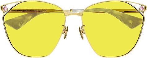 Buy Gucci Cat Eye Frame Sunglasses 'Gold' - GG1375SA 002 | GOAT