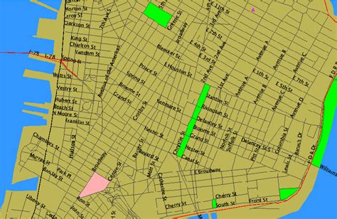 New York street map, zoomed out and zoomed in | Download Scientific Diagram