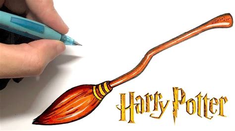 HOW TO DRAW NIMBUS 2000 FROM HARRY POTTER - YouTube