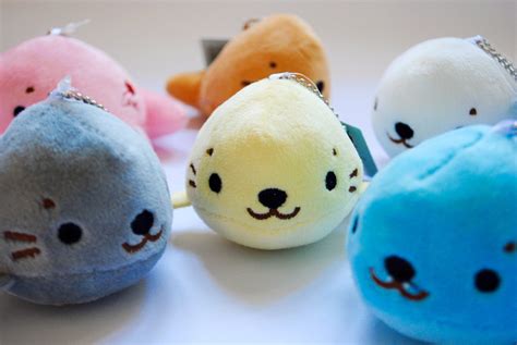 Kawaii soft seal plush keychain – Cute Delight