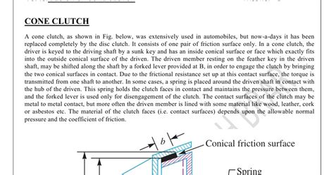 AUTOMOBILE/ MECHANICAL ENGG.: Design Of Cone Clutch