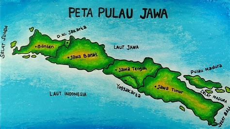 poster cetak jumbo PETA PULAU JAWA, lukisan cetak jumbo PETA PULAU JAWA ...