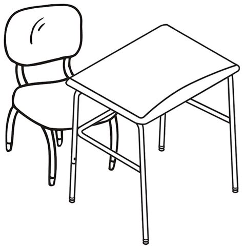 Best Chair and Table Coloring Page